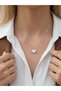 Stoned Heart Steel Women's Necklace