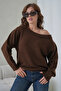 Women's Boat Neck Soft Textured Knit Sweater 8703Sw
