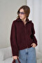 Women's Turn-Down Collar Zipper Closure Corded Fabric Knitwear Jacket - 7