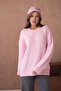 Women's Crew Neck Soft Textured Oversized Knitwear Sweater 3032 - 5