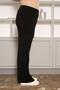 Relaxed Fit Plus Size Basic Pants Black - 2