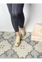 Paula Lace-Up Golden Sports Shoes - 8