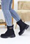 Women's Lace-Up Zippered Brown Detailed Thick Sole Boots Winter Waterproof - 3