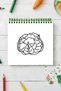 Sweet Fruits and Vegetables - 21X21 cm Coloring Book, for Children and Adults - 5