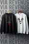 Merry Christmas Deer New Year Christmas Printed Crew Neck 3 Thread Ş Fleece-Lined Lover Combination Sweatshirt