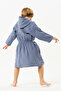 "Crincl" Hooded Muslin Children's Bathrobe 100% Cotton - 8