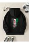 Unisex Printed Hooded Oversized Hoodie – Syria Themed 100% Cotton 3 Thread - 2