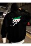 Unisex Printed Hooded Oversized Hoodie – Syria Themed 100% Cotton 3 Thread