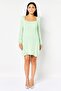 Women Textured Mini Dress, Mint Green - 3
