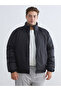 Xside Black Comfortable Fit Mock Neck Men's Puffer Jacket - 2