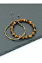 Certified Aa+ Tiger's Eye and Hematite Natural Stone Men's Bracelet Set - 2