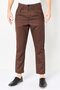 Men Tapered Fit Solid Chino Pants, Brown