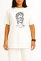 Oversized Ancient Greek God Greek Mythology Chest Printed Unisex T-Shirt - 2