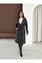 Beli Belted Lined Faux Leather Trench Coat - 5