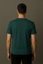 Men's Oversized Wide Cut 100% Cotton Basic Crew Neck Pine Green T-Shirt - 6