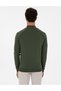 Slim Fit Mock Neck Zippered Knitwear Sweater - 4