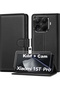 Xiaomi Mi 15t Pro Case 360 Full Covers Leather Flip Wallet Stand with Business Card + Screen Protector Glass