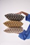 Anthracite Geometric Patterned Jacquard Throw Pillow Cover - 5