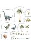 Large Dinosaur Wall Decals - Tropical Palm Tree Leaf Dino Wall Stickers - 4