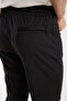 Men's Black Cuffed Diving Fabric Sweatpants - 5