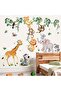 Jungle Animals Wall Stickers for Baby - Peel & Stick Monkey, Elephant, Giraffe, Lion Decals (Ages 1-