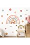 Large Rainbow Flower Wall Stickers - Boho Polka Dots Vinyl Decal - 4
