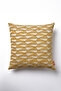Yellow Geometric Patterned Jacquard Cushion Cover