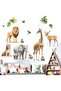 Forest Animals Peel-and-Stick Wall Stickers for Kids (Monkey, Elephant, Giraffe, Tiger, Lion) - 2