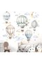 Baby Balloon Wall Stickers for Nursery: Kids Boys Girls Bedroom Wall Decals - Hot Air Balloon Stars - 3