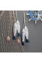 Hanging Fish Decor Ornament for Home, Beach House, Bathroom & Living Room - 5