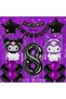 Kuromi Concept 8Th Birthday Balloon Set with Purple Curtain and Black Number Balloons