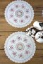 2' Round American Service Tablecloth with Lace Embroidery Appearance, 40 cm - 4