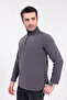 Men's Plum Melange Half Zip Fleece Sweat - 6