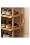 Vertical Shoe Organizer - 4/5/6 Tier Wooden & Bamboo Shoe Rack (4 Tier) - 4