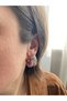 Mixed Color Mother-Of-Pearl Half Hoop Earrings - 2