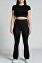 Women's High Waist Spanish Flare Leggings |   Comfortable and Flexible Fabric - 4