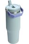 Iceflow Flip Straw Tumbler Thermos Cup with Straw, Dark Blue (Lupine), 0.89 Liter - 3