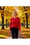 Women's Soft Textured Heart Pattern Embroidered Knit Cardigan Casual Elegance and Offering Design