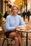 Women's Textured Soft Yarn Crew Neck Long Sleeve Crop Cut Knitwear Cardigan Casual Elegance and Comfort - 3