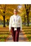 Women's Embroidery Detailed Tie-Up Regular Fit Knitwear Cardigan Winter Elegance Offering Original Design Stylish