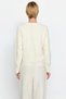 Women's Premium Yarn Crop Knit Cardigan with Pocket Detail, Buttoned Long Sleeves, Crew Neck, Casual Chic - 6