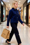 Women's Oversized Mold Polo Neck Low Arm Long Sleeve Boucle Knitwear Cardigan Comfortable and Stylish Look - 4