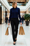 Women's Soft Textured Corded Fabric Crop Zippered Knitwear Cardigan Polo Neck Detailed Comfortable Casual Chic - 4