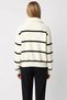 Women's Zippered Striped Wide Fit Special Yarn D Mock Neck Comfortable Coat-Looking Knitwear Cardigan Daily - 6