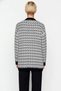 Women's Wide Fit V-Neck Low Sleeve Textured Glitter Tweed Look Long Knitwear Cardigan Buttoned Stylish - 5