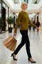 Women's Button Detailed Crew Neck Long Sleeve Regular Cut Knitwear Cardigan Is an Indispensable Item in Your Wardrobe. - 4