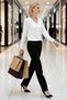 Women's Crop Lace Embroidered V-Neck Fine Textured Long Sleeve Fitted Knitwear Cardigan Modern and Elegant Style - 4