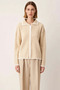 Women's Oversized Cut Polo Neck Long Sleeve Zippered Knitwear Cardigan Winter Days with Soft Texture - 5