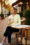 Women's Crew Neck Raglan Sleeve Cherry Detailed Buttoned Knit Cardigan Is a Must-Have Casual Combination Piece - 3