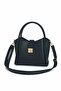 Women's Bag – Lock-Detail Clutch Bag | Gold-Accented, Full-Length Inner Wallet, Long Strap - 4
